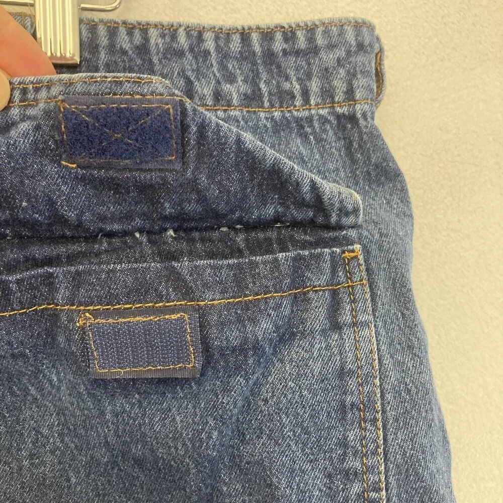 Vintage Scandia Woods Cropped Cargo Jeans Mens 43x24 Blue Workwear Utility Pants